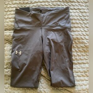 Under Armour Gray Compression Leggings with Drawstring